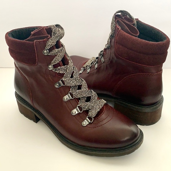Sam Edelman Shoes - Sam Edelman Burgundy Leather Mountain Fashion Boot